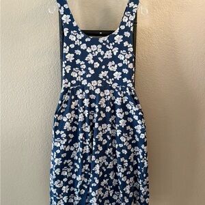 Pact Navy Floral Midi Dress